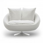Πολυθρόνα τύπου lounge με μαξιλάρια σε λευκό χρώμα. (Thumb 1)