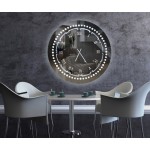 Γυάλινος Φωτιζόμενος Καθρέφτης Ρολόι N10 Φ104cm (Thumb 2)