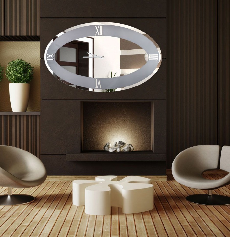 Γυάλινος Καθρέφτης Ρολόι Μ120 160 x 80hcm (Preview 2)