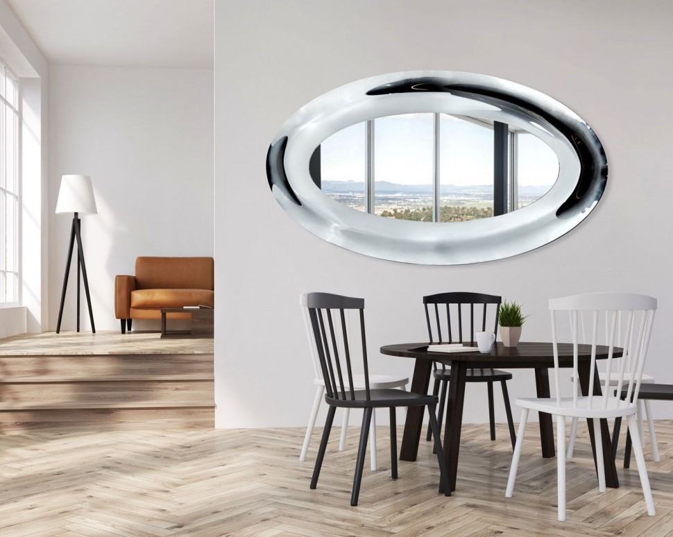 Γυάλινος Φωτιζόμενος Καθρέφτης Πομπέ Μ90 160 x 90hcm (Preview 2)