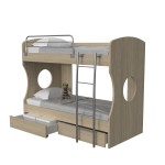 Κουκέτα Ester για στρώμα 90x190cm με διακοσμητικό κύκλο & συρτάρια αποθήκευσης 02.00008 (Thumb 4)