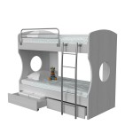 Κουκέτα Ester για στρώμα 90x190cm με διακοσμητικό κύκλο & συρτάρια αποθήκευσης 02.00008 (Thumb 2)