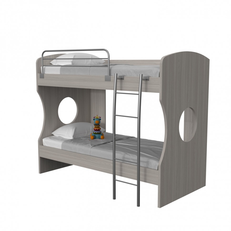 Κουκέτα Ester για στρώμα 90x190cm με διακοσμητικό κύκλο & συρτάρια αποθήκευσης 02.00008 (Preview 4)