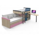 Κουκέτα Magic για στρώμα 90x190cm με γραφείο και Καναπές-Κρεβάτι με συρτάρια 02.00039 (Thumb 1)