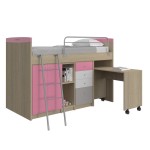 Κουκέτα Magic για στρώμα 90x190cm με αποθηκευτικούς χώρους και τροχήλατο γραφείο 02.00017 (Thumb 2)