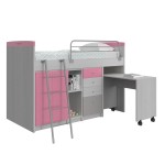 Κουκέτα Magic για στρώμα 90x190cm με αποθηκευτικούς χώρους και τροχήλατο γραφείο 02.00017 (Thumb 5)
