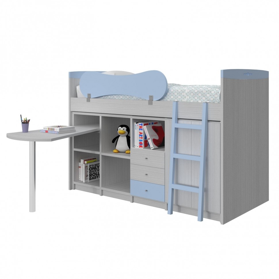 Κουκέτα Magic για στρώμα 90x190cm με σταθερό γραφείο και αποθηκευτικούς χώρους 02.00018 (Preview 6)