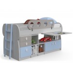 Κουκέτα Work N' Play για στρώμα 90x190cm με αποθηκευτικούς χώρους και γραφείο 02.00013 (Thumb 1)