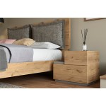 Κομοδίνο LETTO με λιτή boho γραμμή και δύο συρτάρια. (Thumb 10)