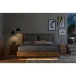 Μοντέρνο κρεβάτι ύπνου LETTO σε σκοτεινό χώρο και Led φωτισμό. (Thumb 3)