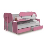 Κουκέτα Work & Play για στρώμα 90x190cm/90x200cm με επιφάνειες γραφείων & τροχήλατα συρτάρια αποθήκευσης 02.00011 (Thumb 1)