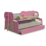 Κουκέτα Work & Play για στρώμα 90x190cm/90x200cm με μηχανισμό συρόμενου κρεβατιού & επιφάνειες γραφείων 02.00012 (Thumb 1)