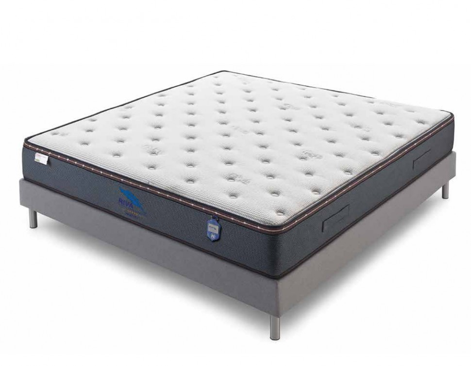 Στρώμα Mercury by Riva Bedding τοποθετημένο σε γκρι βάση κρεβατιού – premium σχεδίαση και ανατομική υποστήριξη. (Preview 1)