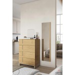 Πλάγια όψη καθρέφτη LETTO σε minimal εσωτερικό χώρο με φυσικό ξύλο και ουδέτερους τόνους. (Thumb 3)