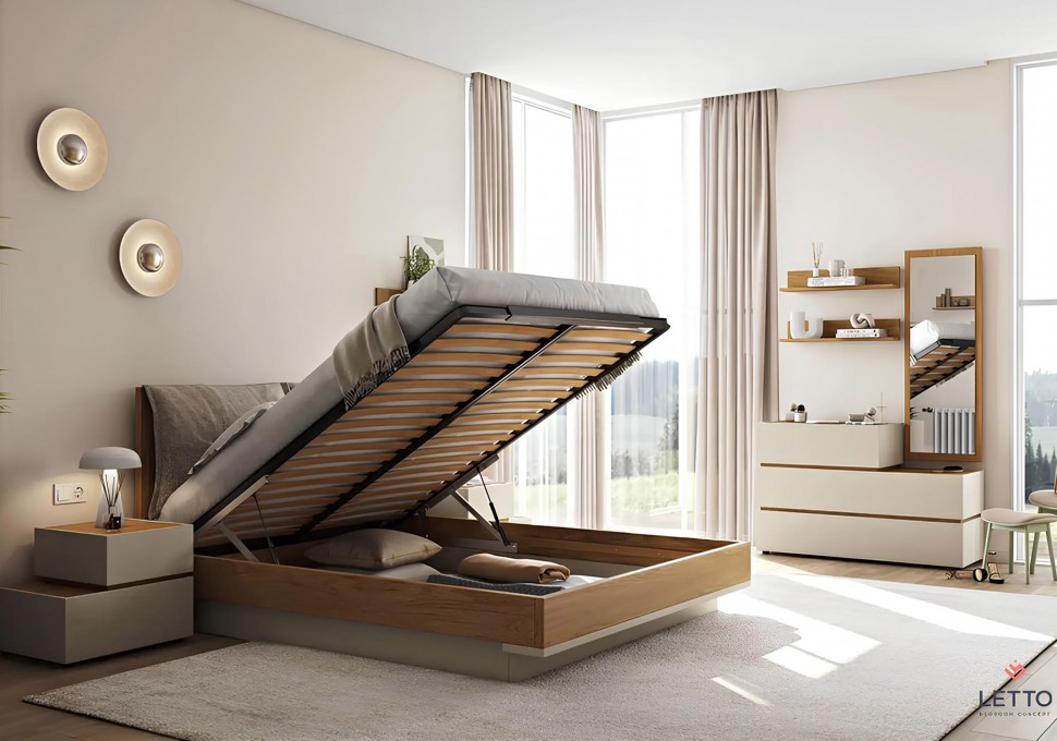 Κρεβάτι Loft Letto με αποθηκευτικό χώρο – ανοιχτός μηχανισμός. (Preview 6)