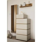 Loft συρταριέρα με καθρέφτη τοίχου και ράφια, στυλ Scandi. (Thumb 5)