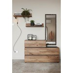 Συρταριέρα Loft με καθρέφτη και ράφια, σε minimal φυσική ξύλινη διάθεση. (Thumb 2)