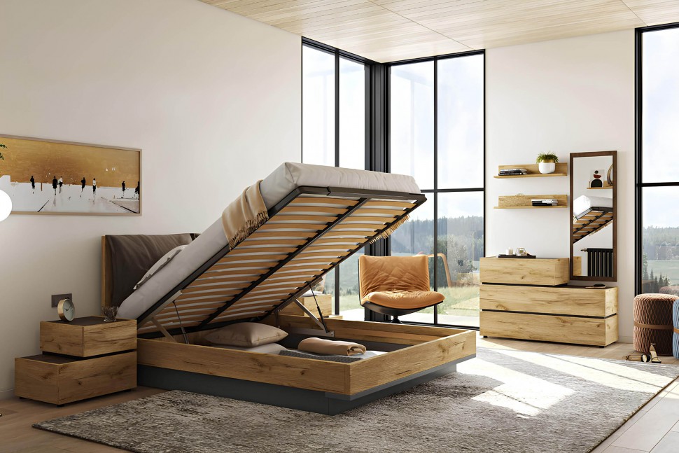 Κρεβάτι Loft Letto με αποθηκευτικό χώρο-ανοιχτός μηχανισμός. (Preview 6)