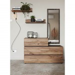 Συρταριέρα Loft με καθρέφτη και ράφια, σε minimal φυσική ξύλινη διάθεση. (Thumb 8)
