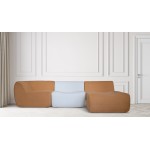 Modular καναπές με μίνιμαλ αισθητική σε λευκό δωμάτιο με διακοσμητικά πάνελ και φυσικό φως. (Thumb 3)