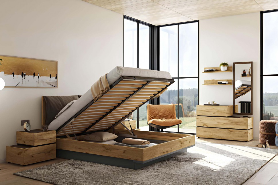 Κρεβάτι Loft Letto με αποθηκευτικό χώρο-ανοιχτός μηχανισμός. (Preview 6)