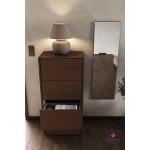 Συρταριέρα Cliff σε rustic καρυδιέ φινίρισμα με ορθογώνιο καθρέφτη και ανοιχτό συρτάρι. (Thumb 5)