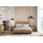 Μοντέρνο κρεβάτι ύπνου LETTO σε σκανδιναβικό στιλ, φωτισμό led και boho διακόσμηση. (Thumb 3)