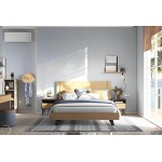 Μοντέρνο κρεβάτι ύπνου LETTO σε σκανδιναβικό στιλ, φωτισμό led και boho διακόσμηση. (Thumb 2)