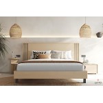 Minimal κρεβάτι Letto Cliff από φυσικό ξύλο με κάθετες διακοσμητικές λεπτομέρειες. (Thumb 2)