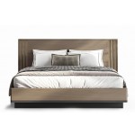 Minimal κρεβάτι Letto Cliff με κάθετες διακοσμητικές λεπτομέρειες, σε λευκό φόντο. (Thumb 1)