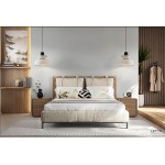 Minimal κρεβάτι Letto Notte από φυσικό ξύλο με μαξιλάρια. (Thumb 5)