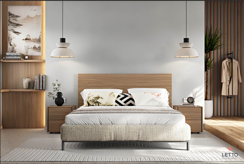 Minimal κρεβάτι Letto Notte από φυσικό ξύλο χωρίς μαξιλάρια. (Preview 7)