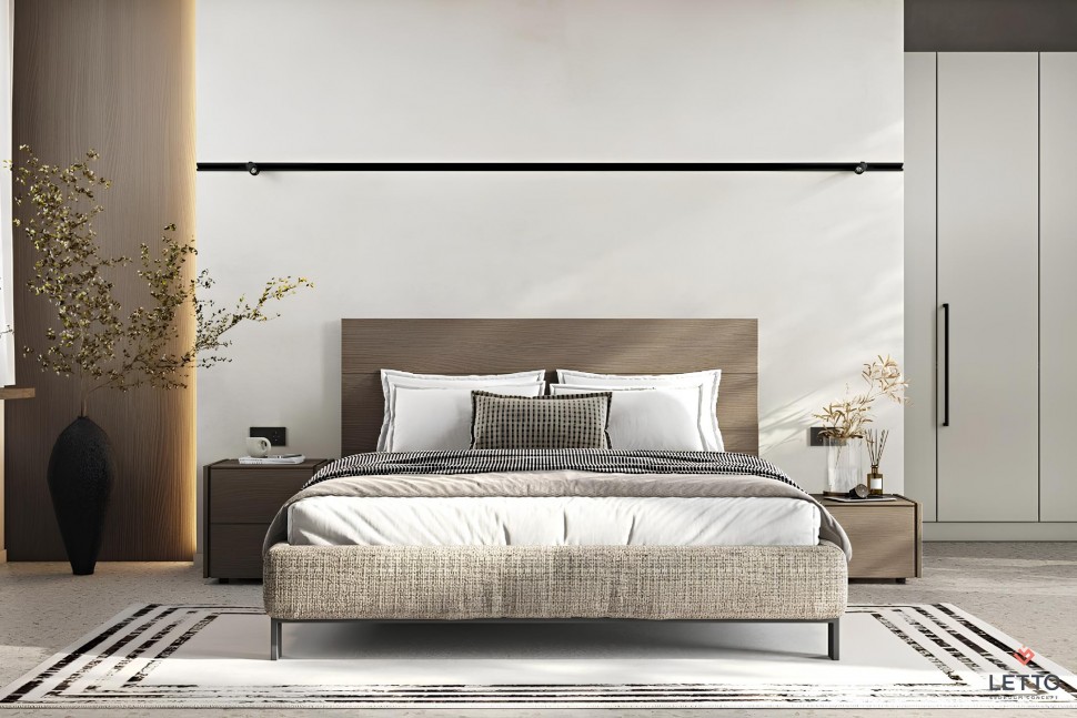 Minimal κρεβάτι Letto Notte από φυσικό ξύλο χωρίς μαξιλάρια. (Preview 11)