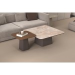 Σύνθεση coffee tables με κεραμικό και λακαριστό καπάκι, τοποθετημένα με ασύμμετρο τρόπο στον χώρο. (Thumb 6)