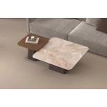 Coffee tables με κεραμικό καπάκι τύπου μαρμάρου και ξύλινο καπάκι, σε σύγχρονο καθιστικό. (Thumb 3)