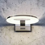 Μοντέρνο modular φωτιστικό LED χρωμίου τοποθετημένο σε μπάνιο industrial αισθητικής με σκούρο τοίχο. (Thumb 2)