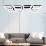 Μοντέρνο κρεμαστό LED φωτιστικό 8937H-8 modular σχεδιασμού, τοποθετημένο πάνω από σαλόνι. (Thumb 2)