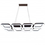 Κρεμαστό modular LED φωτιστικό 8937H-8 με οκτώ γεωμετρικά δαχτυλίδια σε χρωμιωμένη βάση, σε λευκό φόντο. (Thumb 1)