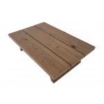 Μοντέρνο coffee table από φυσικό ξύλο δρυς με λοξές βάσεις και μίνιμαλ design – ιδανικό για σαλόνια σε σκανδιναβικό ή boho στυλ. (Thumb 4)