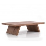 Μοντέρνο coffee table από φυσικό ξύλο δρυς με λοξές βάσεις και μίνιμαλ design – ιδανικό για σαλόνια σε σκανδιναβικό ή boho στυλ. (Thumb 1)