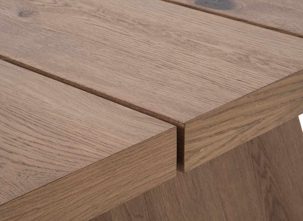 Μοντέρνο coffee table από φυσικό ξύλο δρυς με λοξές βάσεις και μίνιμαλ design – ιδανικό για σαλόνια σε σκανδιναβικό ή boho στυλ. (Preview 3)