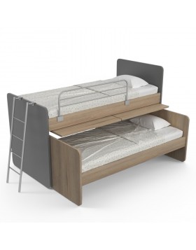 Κουκέτα Uni για στρώμα 90x190cm/90x200cm με επιφάνειες γραφείων 02.00042
